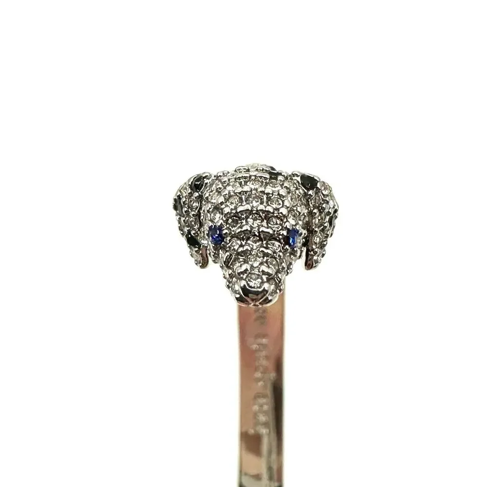 Kate Spade New York  Cubic Zirconia Pave 'Hot Dog' Hinged Cuff Bracelet NWT - Picture 6 of 8